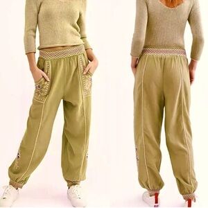 Free People Embroidered Camilla Pants